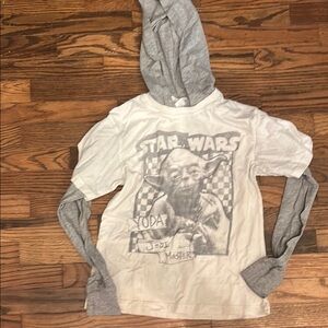 Star Wars White and Gray Yoda Sweatshirt Hoodie